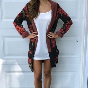 Floral Free People Cardigan